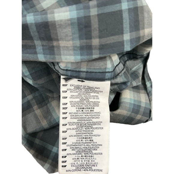 5.11 Tactical Men Blue Plaid Short Sleeve Snap Shirt Sz L‎ - Picture 6 of 7